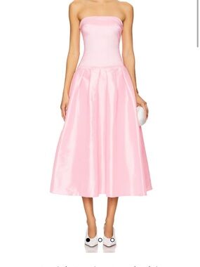 Cambria Light Pink Midi Dress
